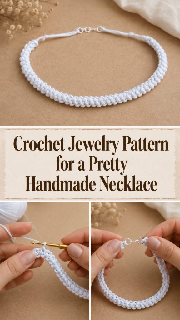 Crochet Jewelry Pattern for a Pretty Handmade Necklace