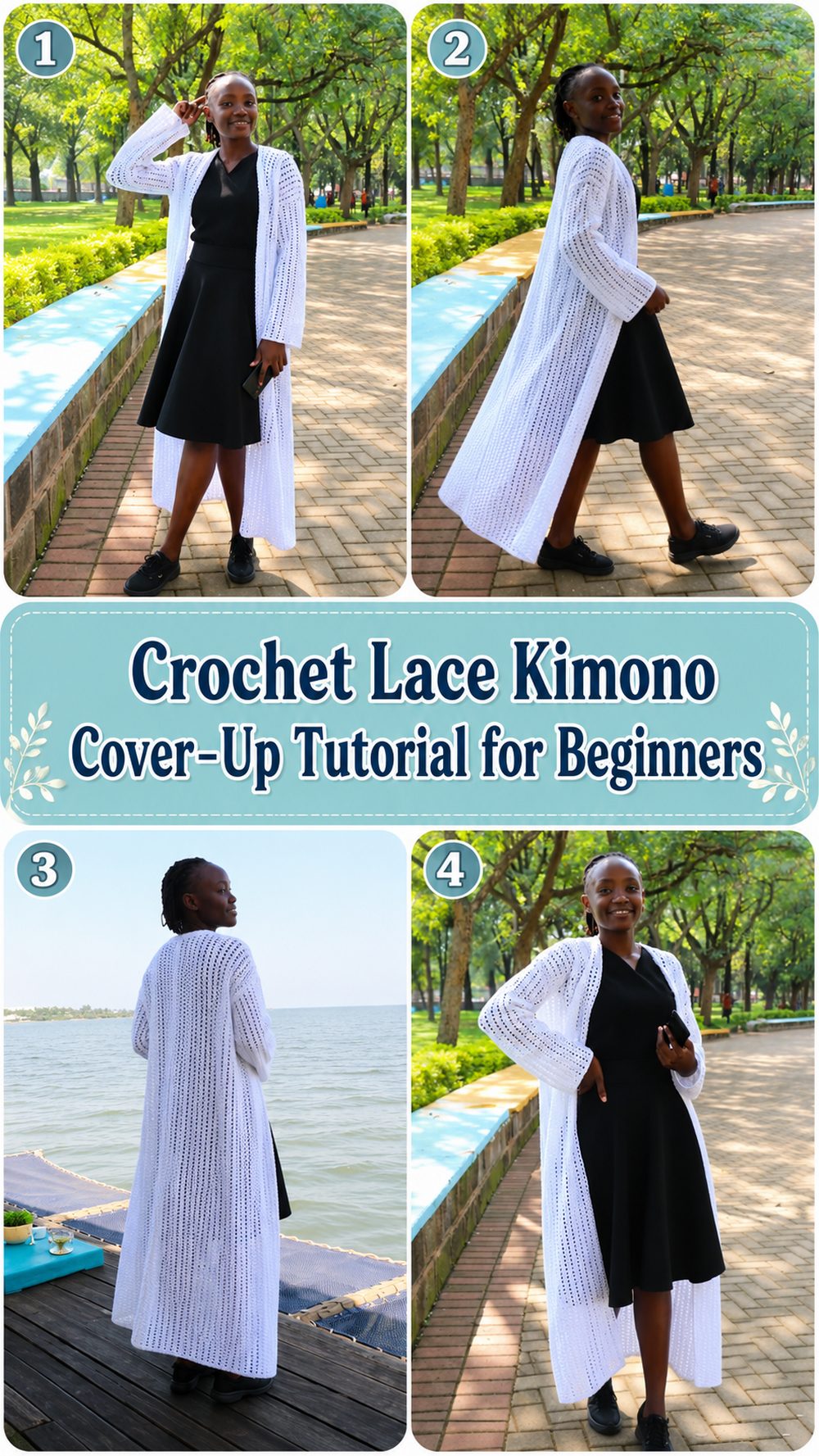 Crochet Lace Kimono Cover Up Tutorial for Beginners