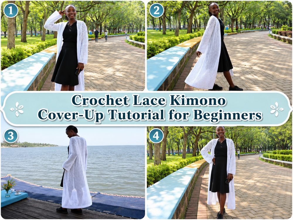 Crochet Lace Kimono Cover Up Tutorial for Beginners