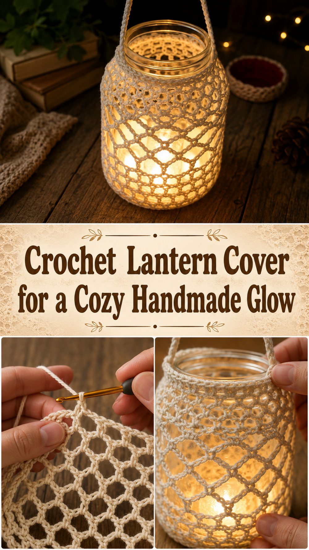 Crochet Lantern Cover for a Cozy Handmade Glow