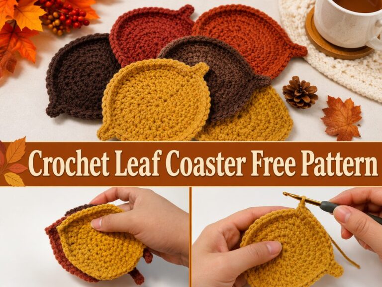 Crochet Leaf Coaster Free Pattern s