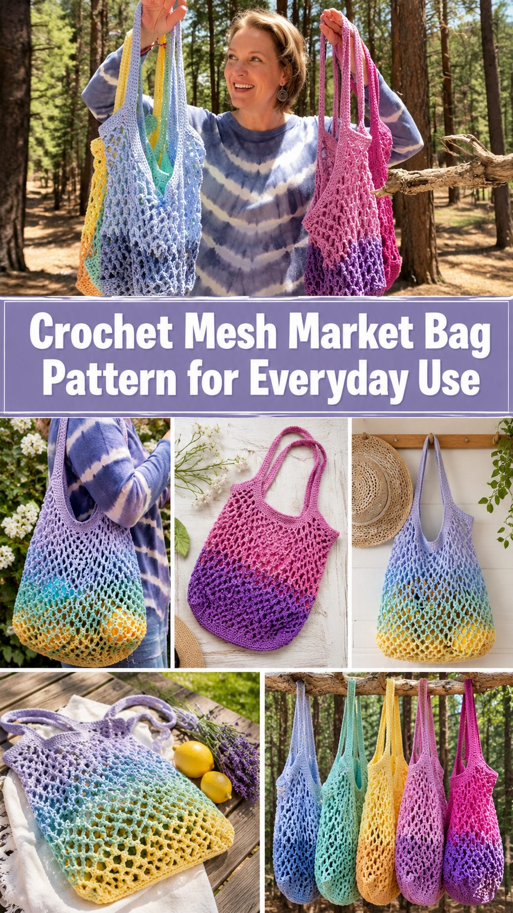 Crochet Mesh Market Bag Pattern for Everyday Use