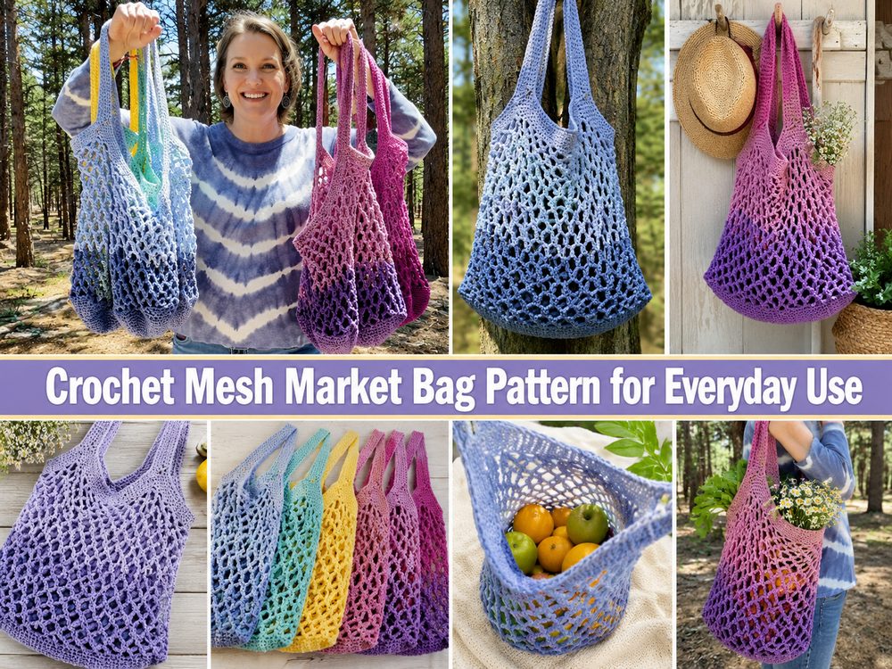Crochet Mesh Market Bag Pattern for Everyday Use