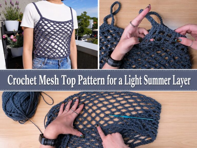 Crochet Mesh Top Pattern for a Light Summer Layer