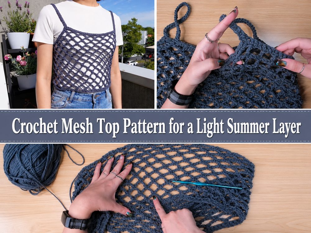 Crochet Mesh Top Pattern for a Light Summer Layer