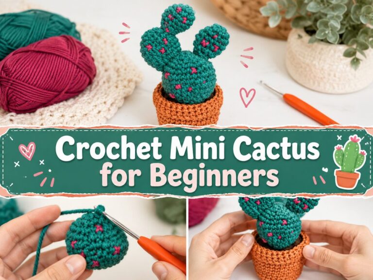 Crochet Mini Cactus for Beginners as