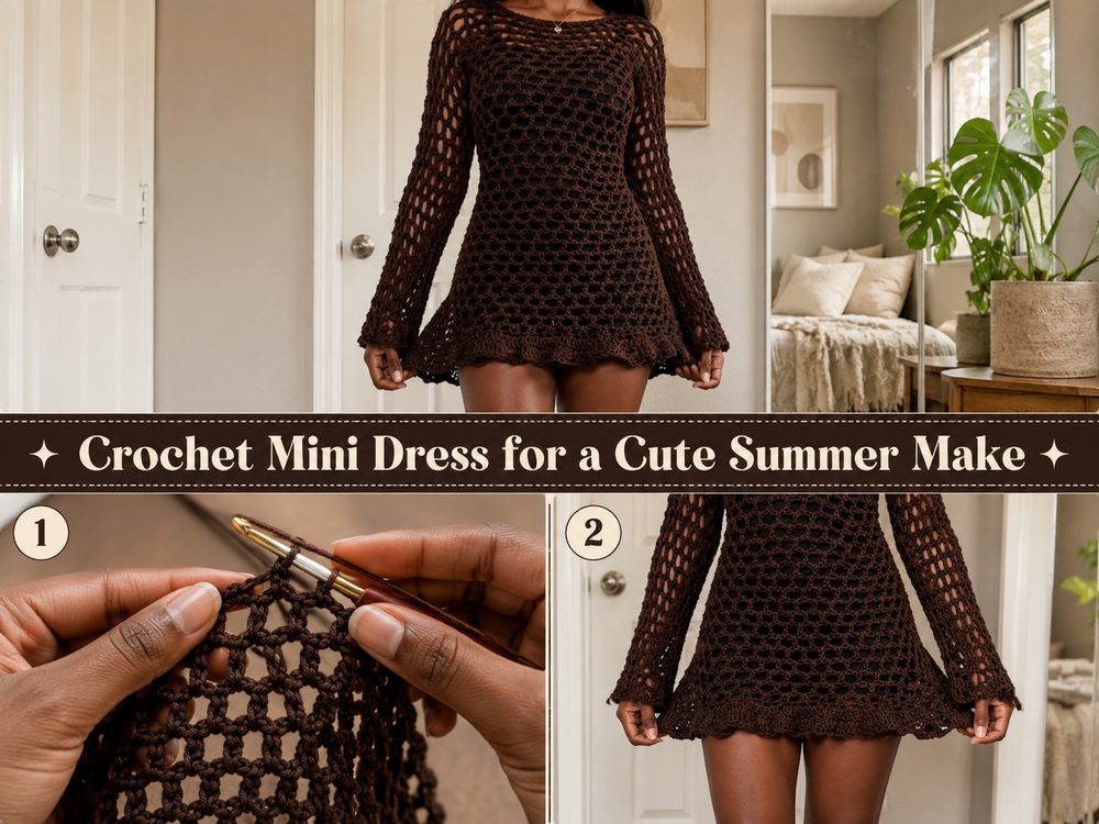 Crochet Mini Dress for a Cute Summer Make s