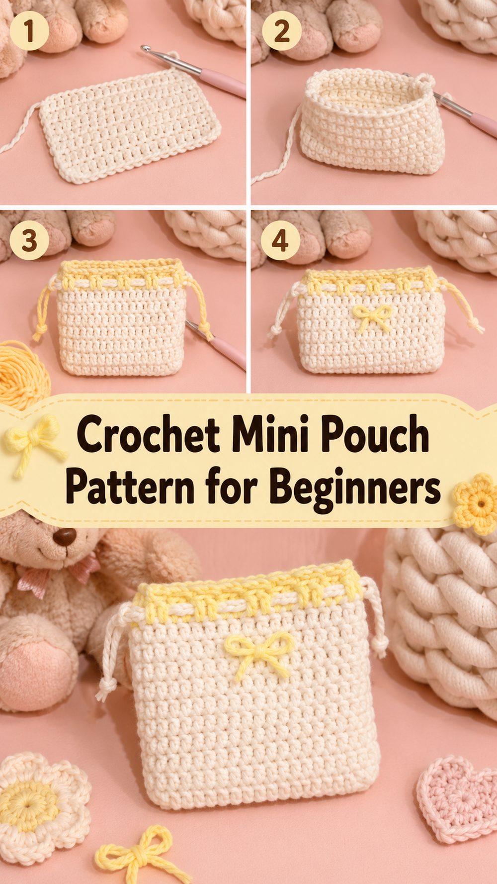 Crochet Mini Pouch Pattern for Beginners