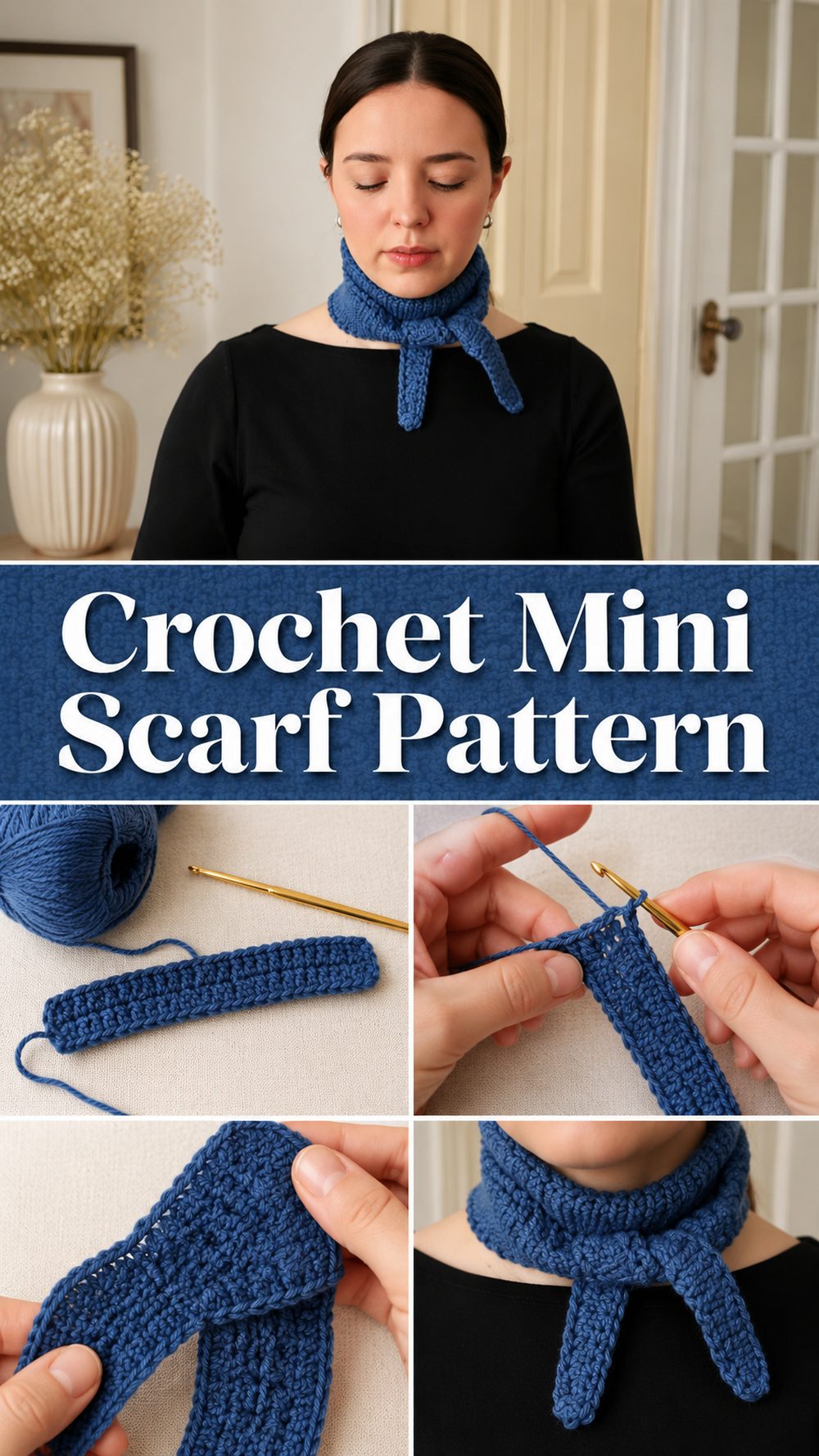 Crochet Mini Scarf Pattern