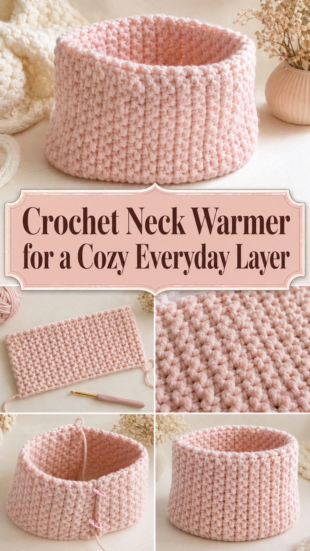 Crochet Neck Warmer for a Cozy Everyday Layer
