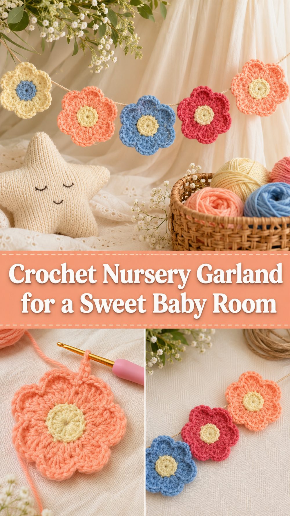 Crochet Nursery Garland for a Sweet Baby Room