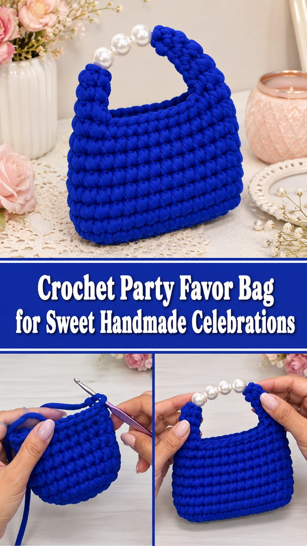Crochet Party Favor Bag for Sweet Handmade Celebrations