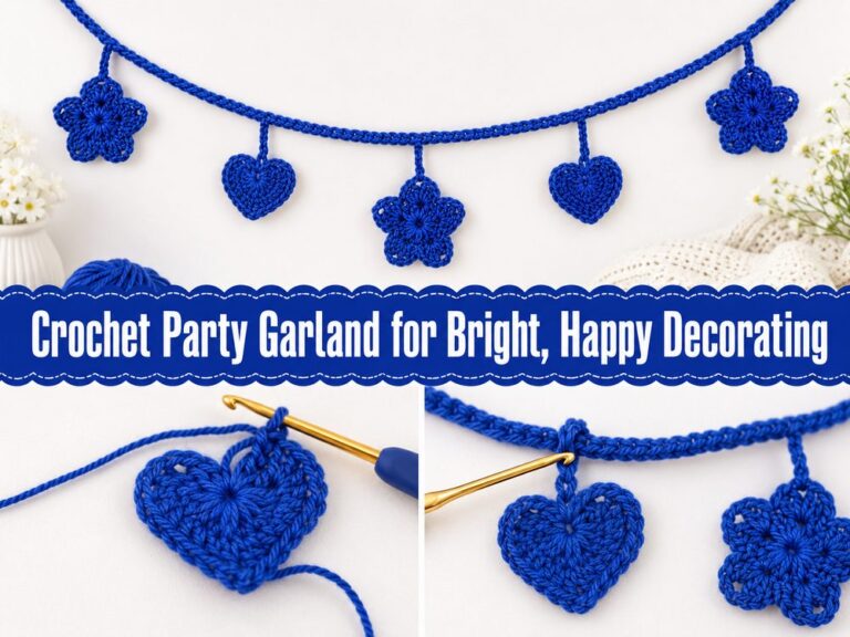 Crochet Party Garland for Bright, Happy Decorating z