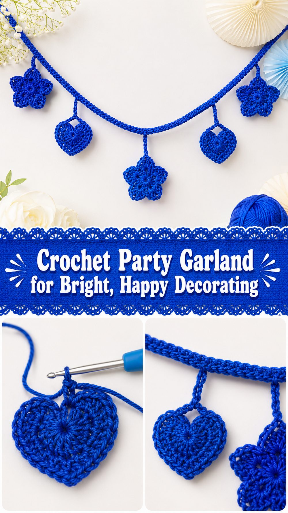 Crochet Party Garland for Bright, Happy Decorating