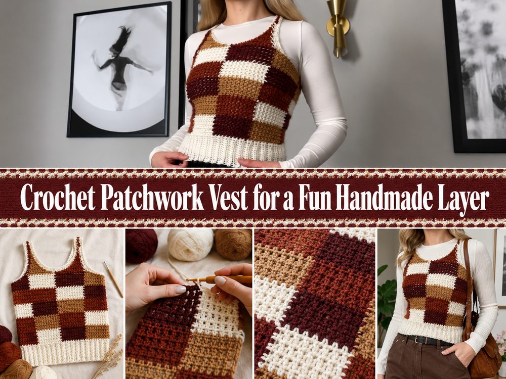 Crochet Patchwork Vest for a Fun Handmade Layer s