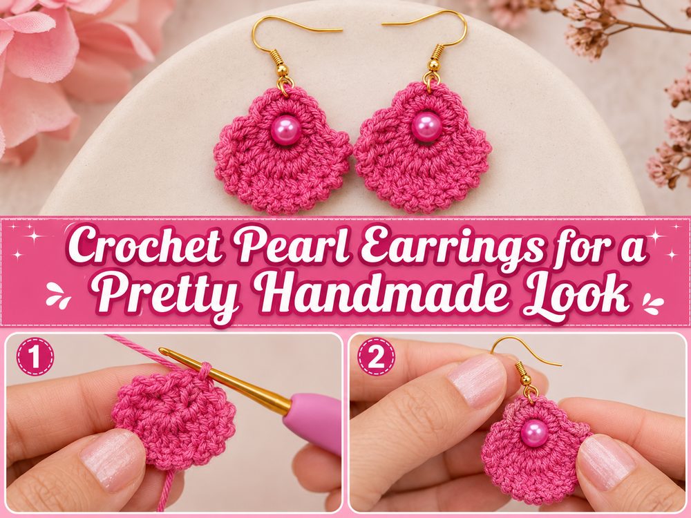 Crochet Pearl Earrings for a Pretty Handmade Look s