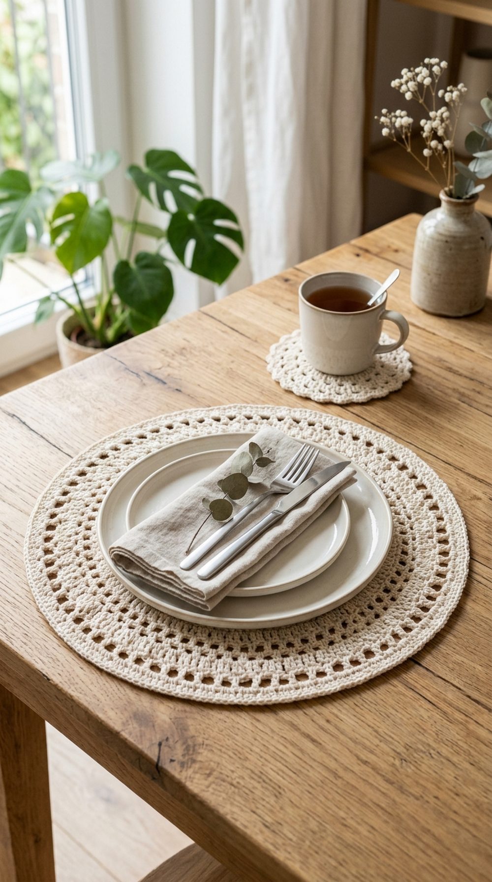 Crochet Placemat Coaster Set