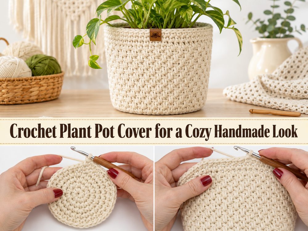 Crochet Plant Pot Cover for a Cozy Handmade Look s