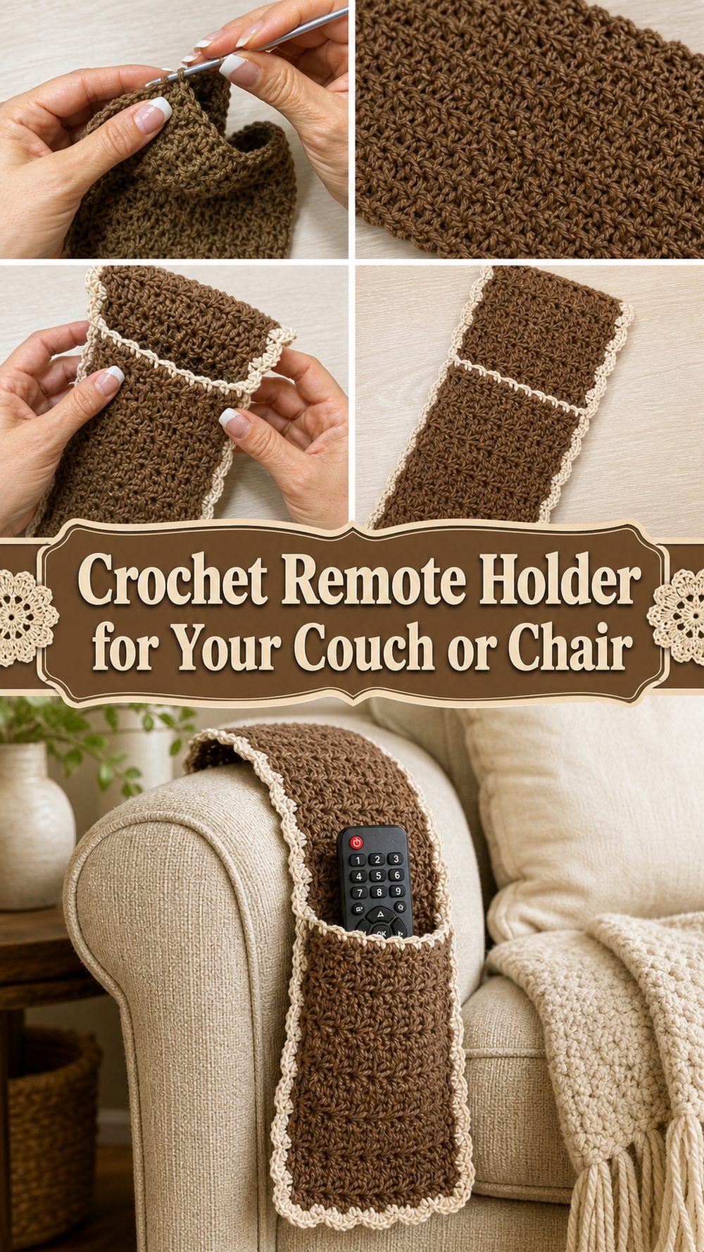 Crochet Remote Holder for Your Couch or Chair