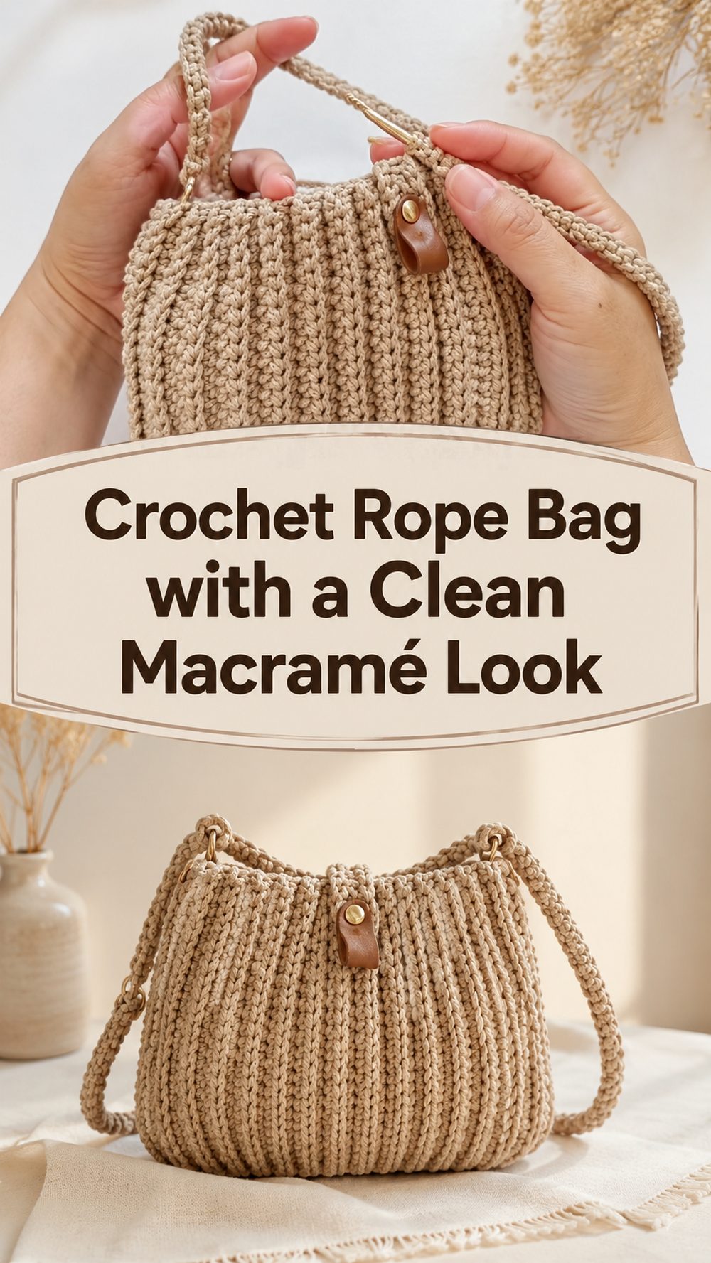 Crochet Rope Bag with a Clean Macramé Look