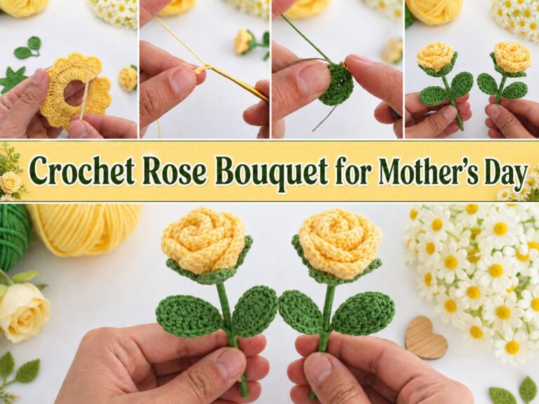 Crochet Rose Bouquet for Mother’s Day