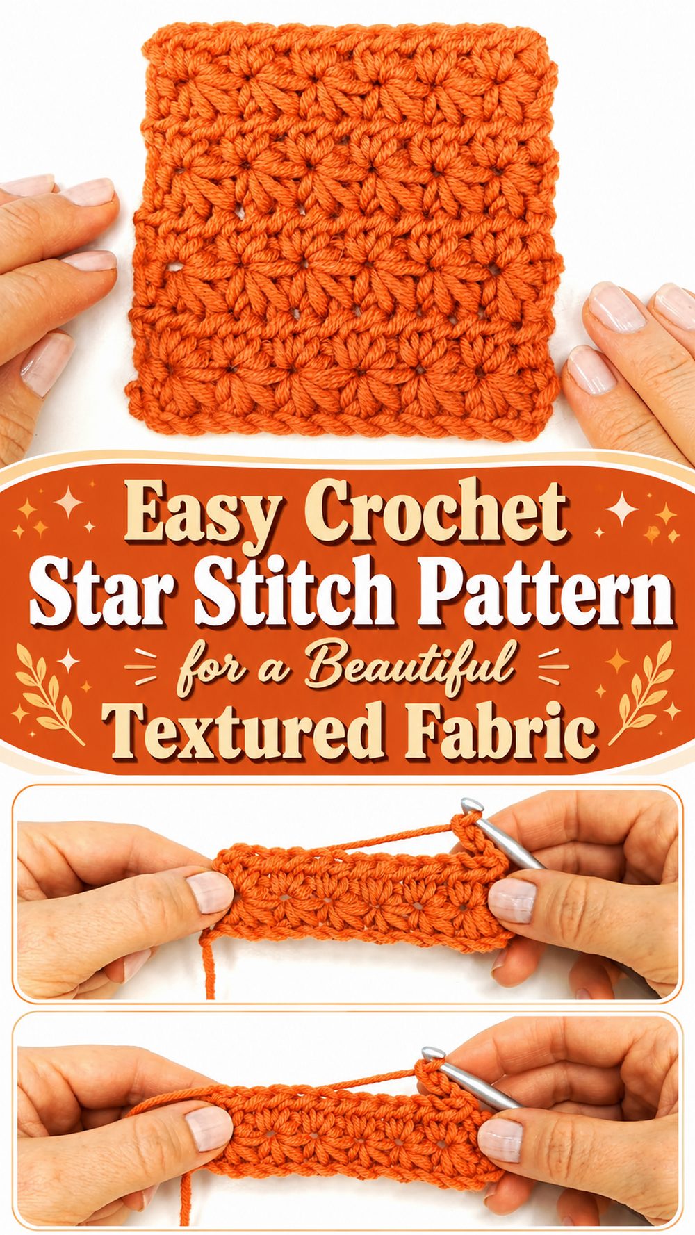 Crochet Star Stitch Pattern for a Beautiful Textured Fabric