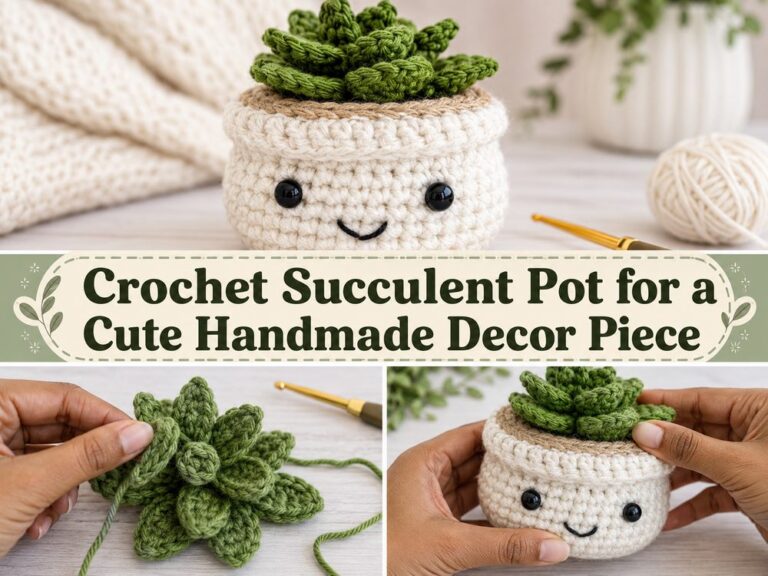 Crochet Succulent Pot for a Cute Handmade Decor Piece s