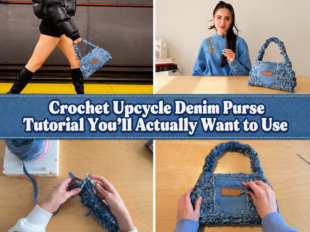 Crochet Upcycle Denim Purse Tutorial You’ll Actually Want to Use