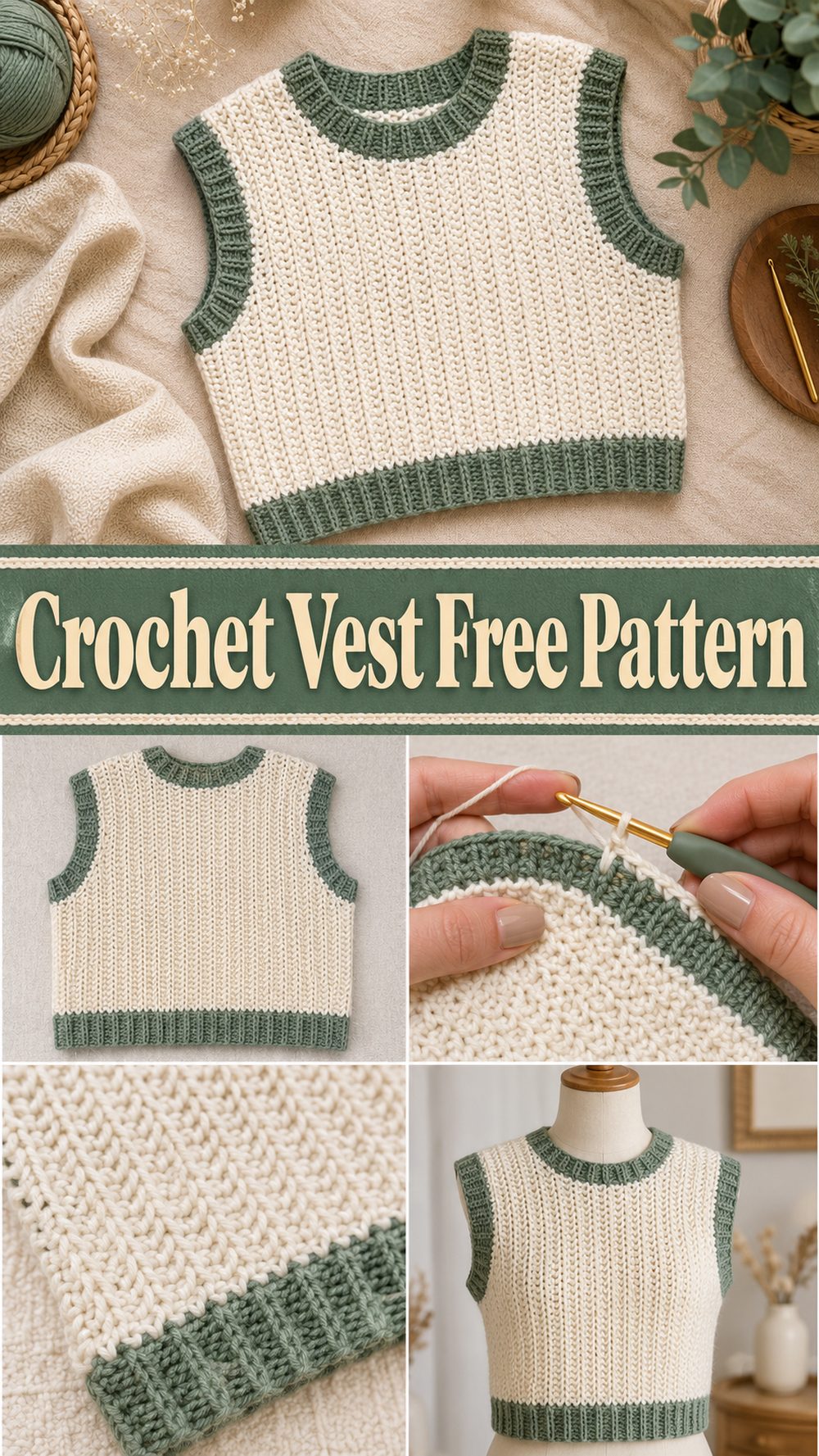Crochet Vest Free Pattern