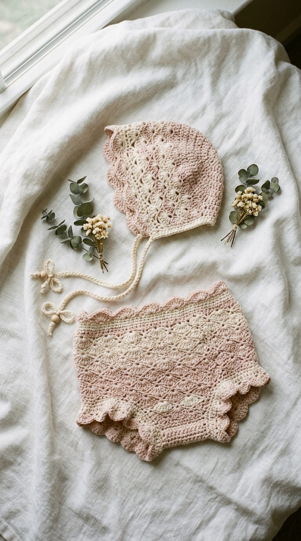 Crochet Vintage Baby Set