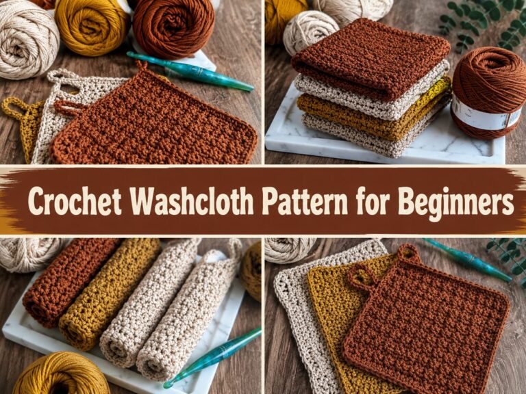 Crochet Washcloth Pattern for Beginners s