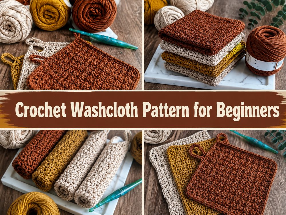 Crochet Washcloth Pattern for Beginners s