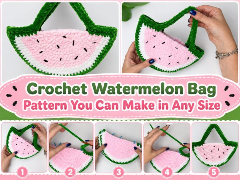 Crochet Watermelon Bag Pattern You Can Make in Any Size