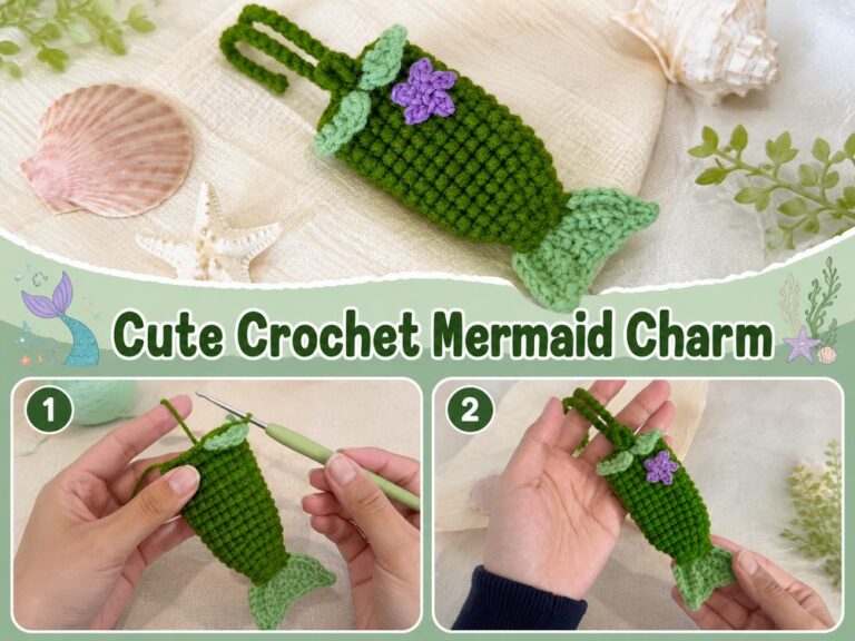 Cute Crochet Mermaid Charm z