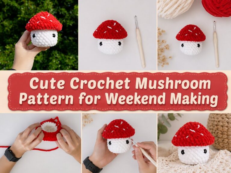 Cute Crochet Mushroom Pattern for Weekend Making