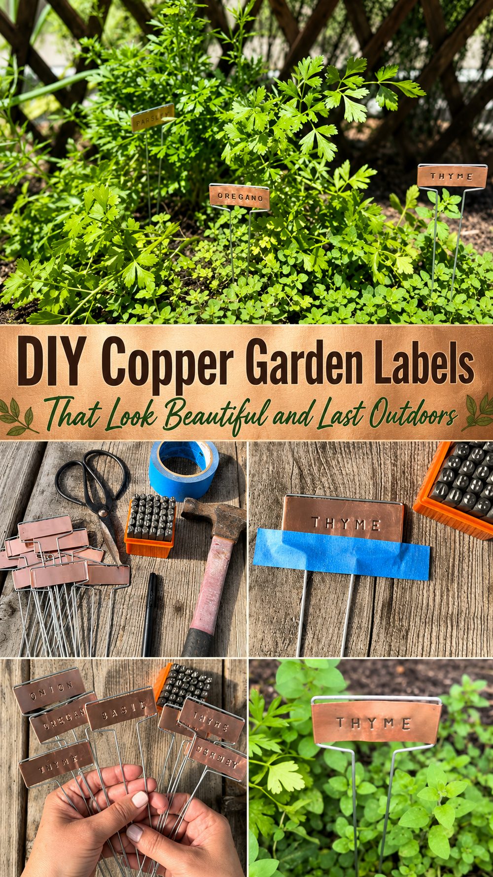 DIY Copper Garden Labels That Look Beautiful and Last Outdoors