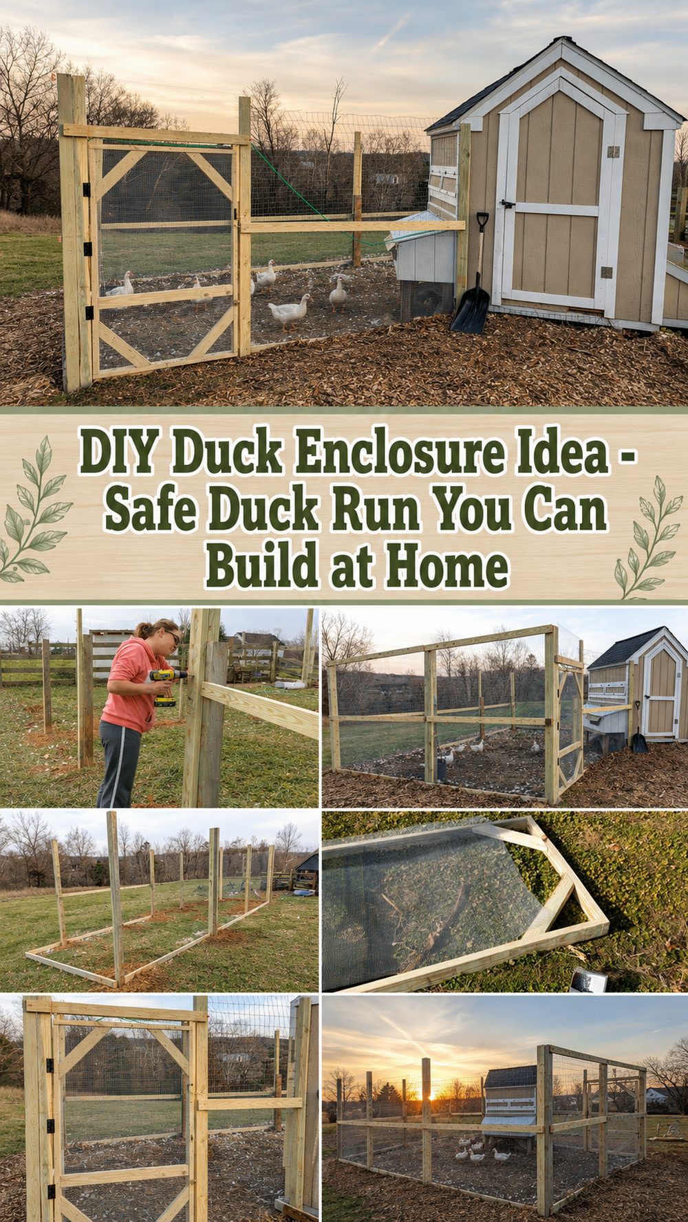 DIY Duck Enclosure Idea Safe Duck Run You Can Build at Home