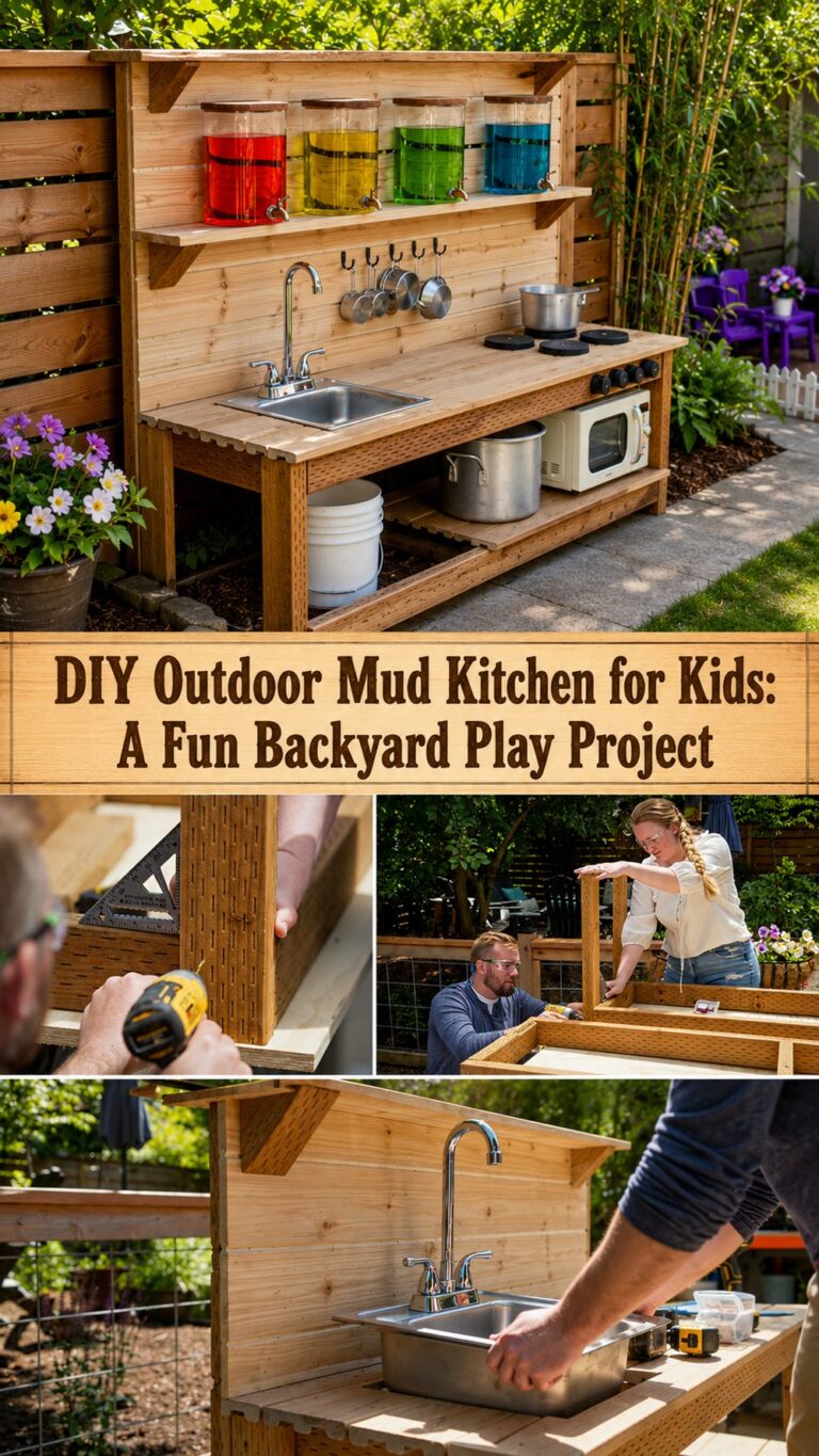 DIY Outdoor Mud Kitchen for Kids A Fun Backyard Play Project