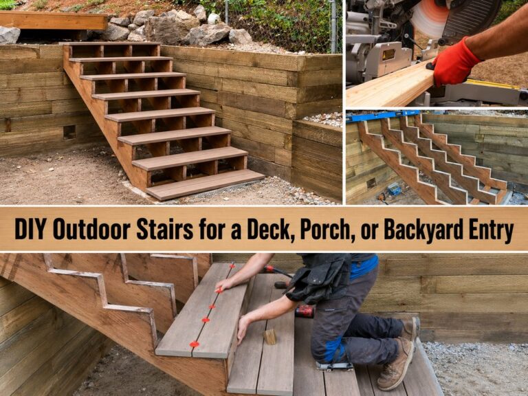 DIY Outdoor Stairs for a Deck, Porch, or Backyard Entry