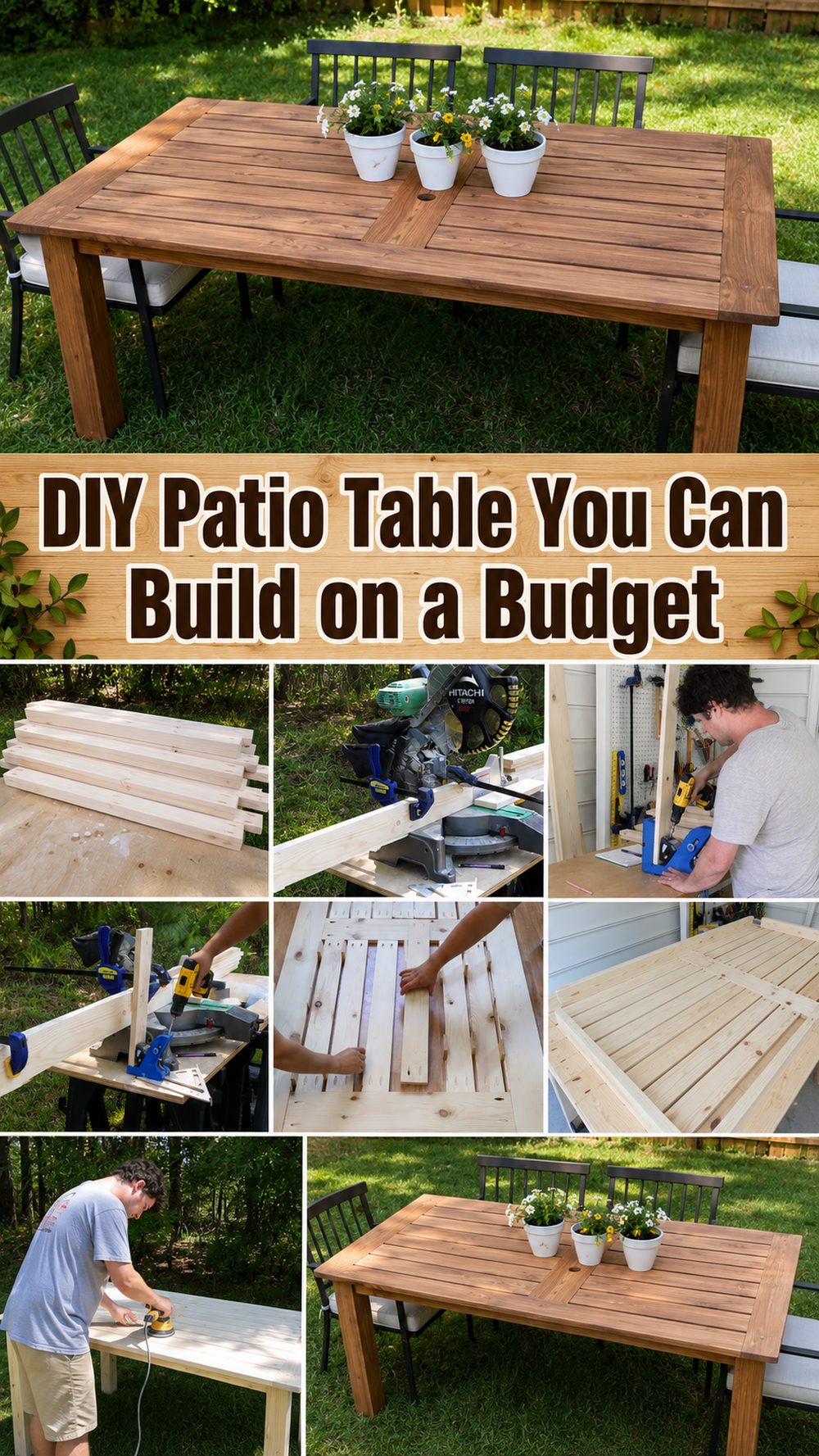 DIY Patio Table You Can Build on a Budget