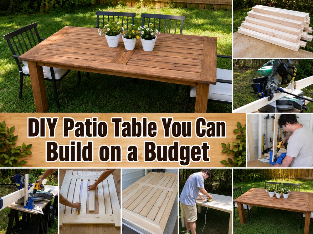DIY Patio Table You Can Build on a Budget