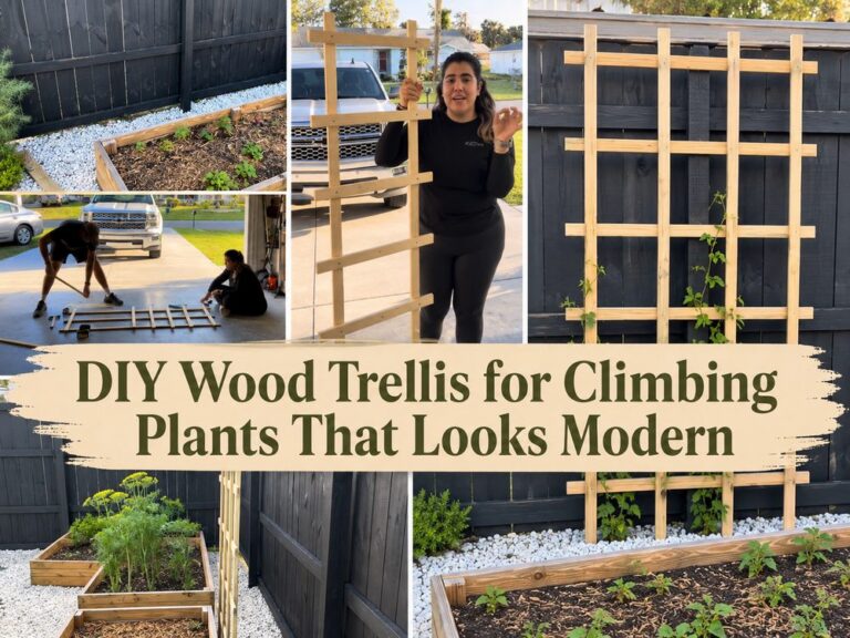 DIY Wood Trellis for Climbing Plants That Looks Modern