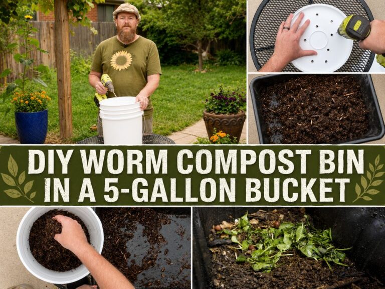 DIY Worm Compost Bin in a Gallon Bucket