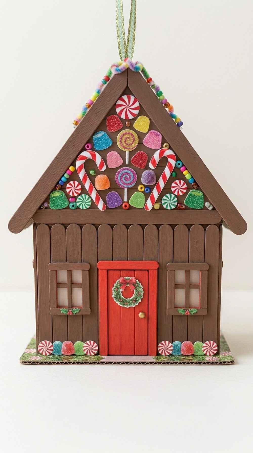 Decorated Gingerbread House Ornament