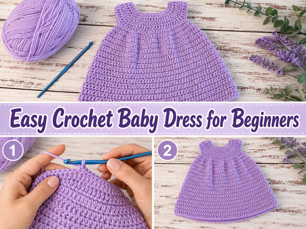 Easy Crochet Baby Dress for Beginners