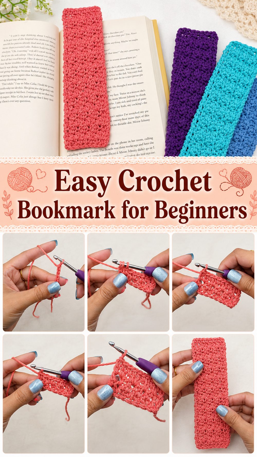 Easy Crochet Bookmark for Beginners