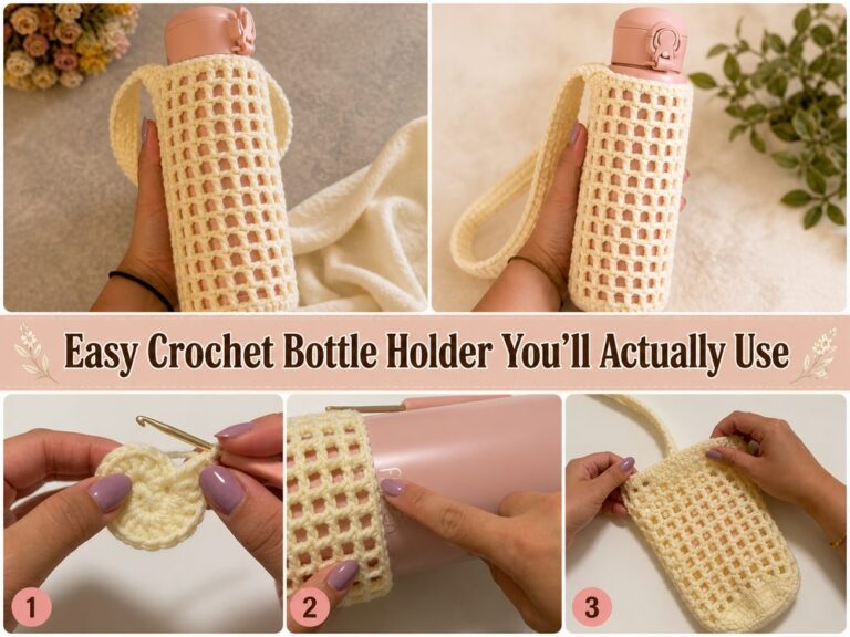 Easy Crochet Bottle Holder You’ll Actually Use