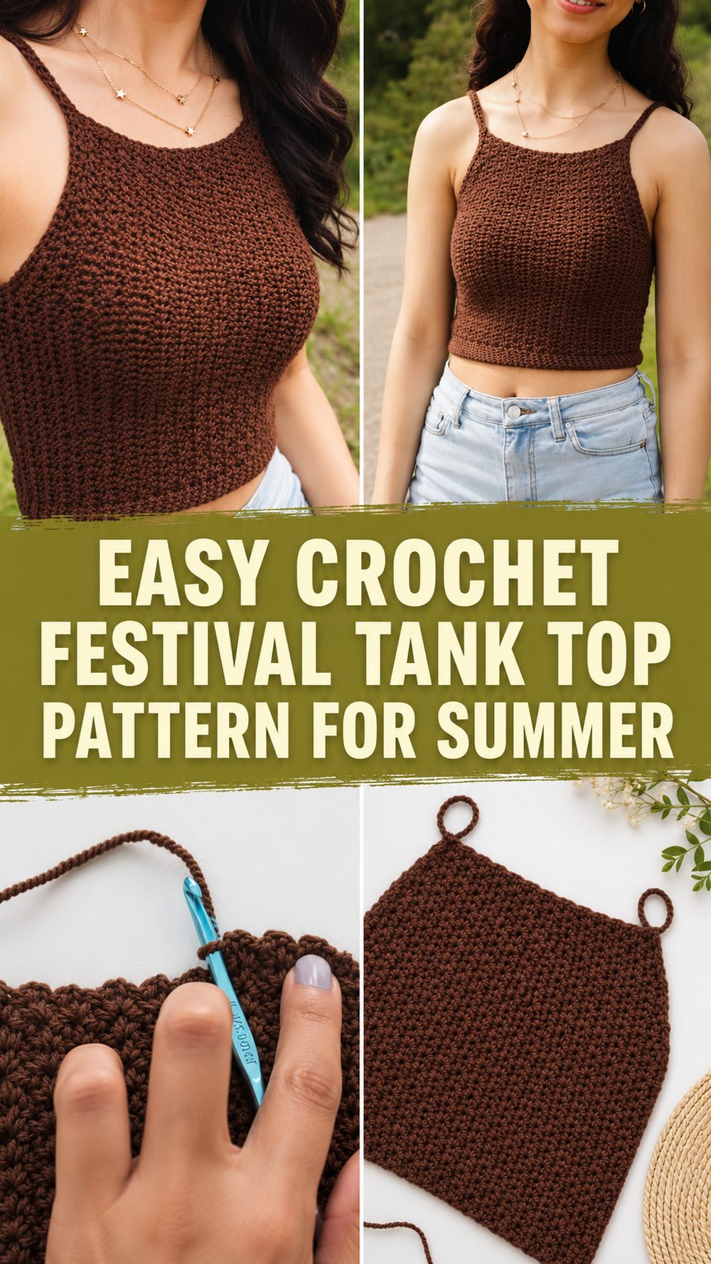 Easy Crochet Festival Tank Top Pattern for Summer