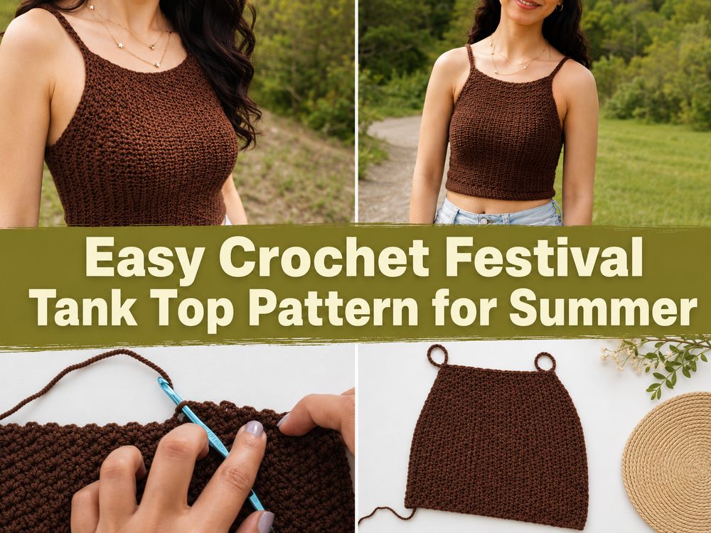 Easy Crochet Festival Tank Top Pattern for Summer