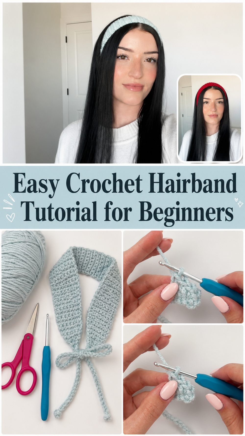 Easy Crochet Hairband Tutorial for Beginners
